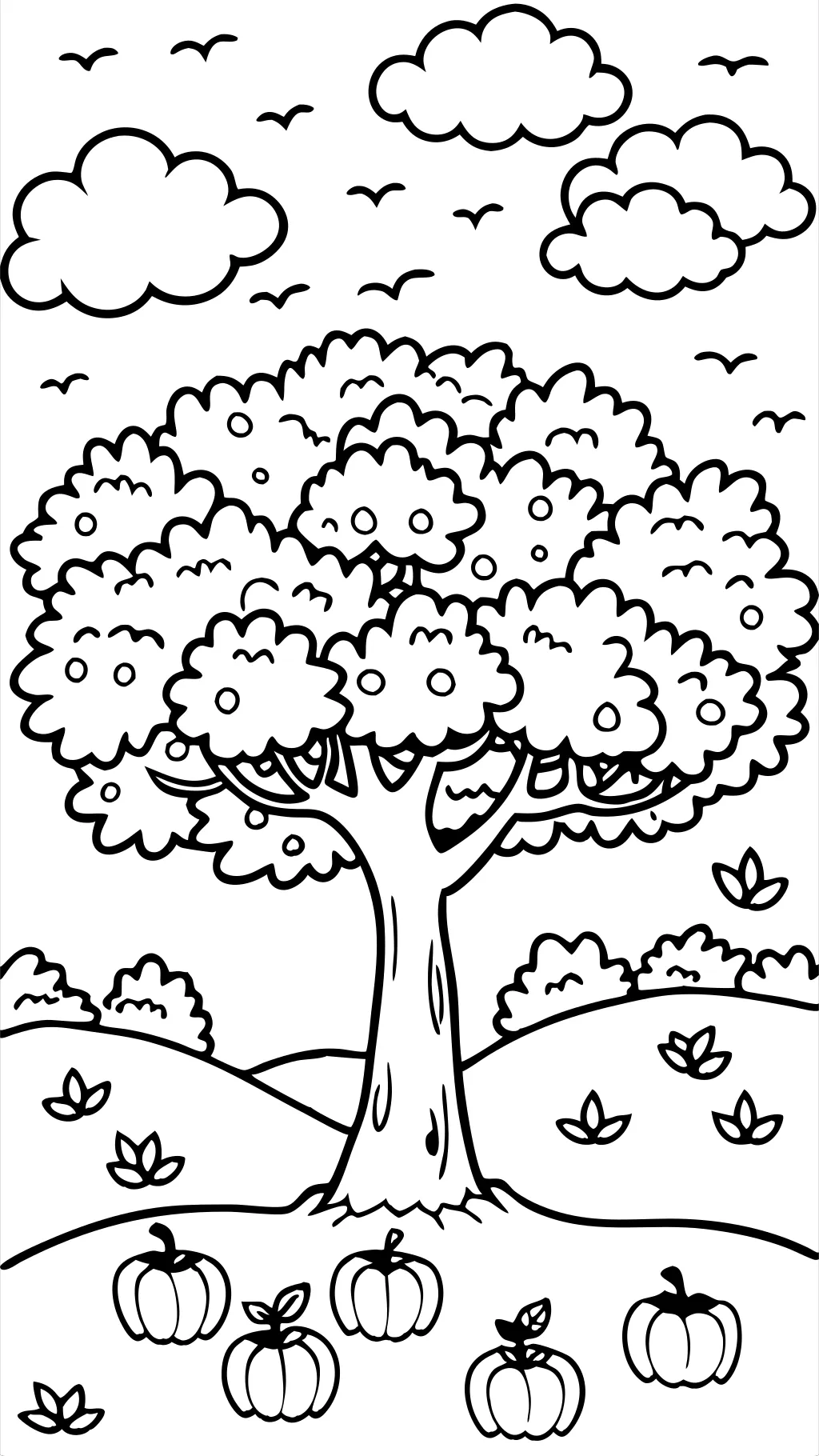 coloring pages apple tree